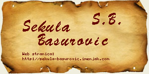 Sekula Basurović vizit kartica
